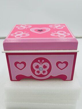 Melissa and Doug Jewelry Box Container Small Pink Felt Lined 6.5 x 5.5 x 4.5